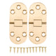 2 Sets Folding Flip Top Hinge Rustproof Round Edge 180 Degree Brass Flap Hinge with Screws for Folding Table Sewing Machine 2.5mm/0.10in