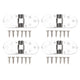 4 Sets 180 Degree Flap Hinge 0.09in Thickness Metal Folding Flip Top Hinge for Folding Table Sewing Machine Bright Chrome