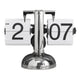 Digital Flip Down Clock Retro Minimalist Single Foot Mechanical Auto Flip Clock Desk Clock for Home Livingroom White