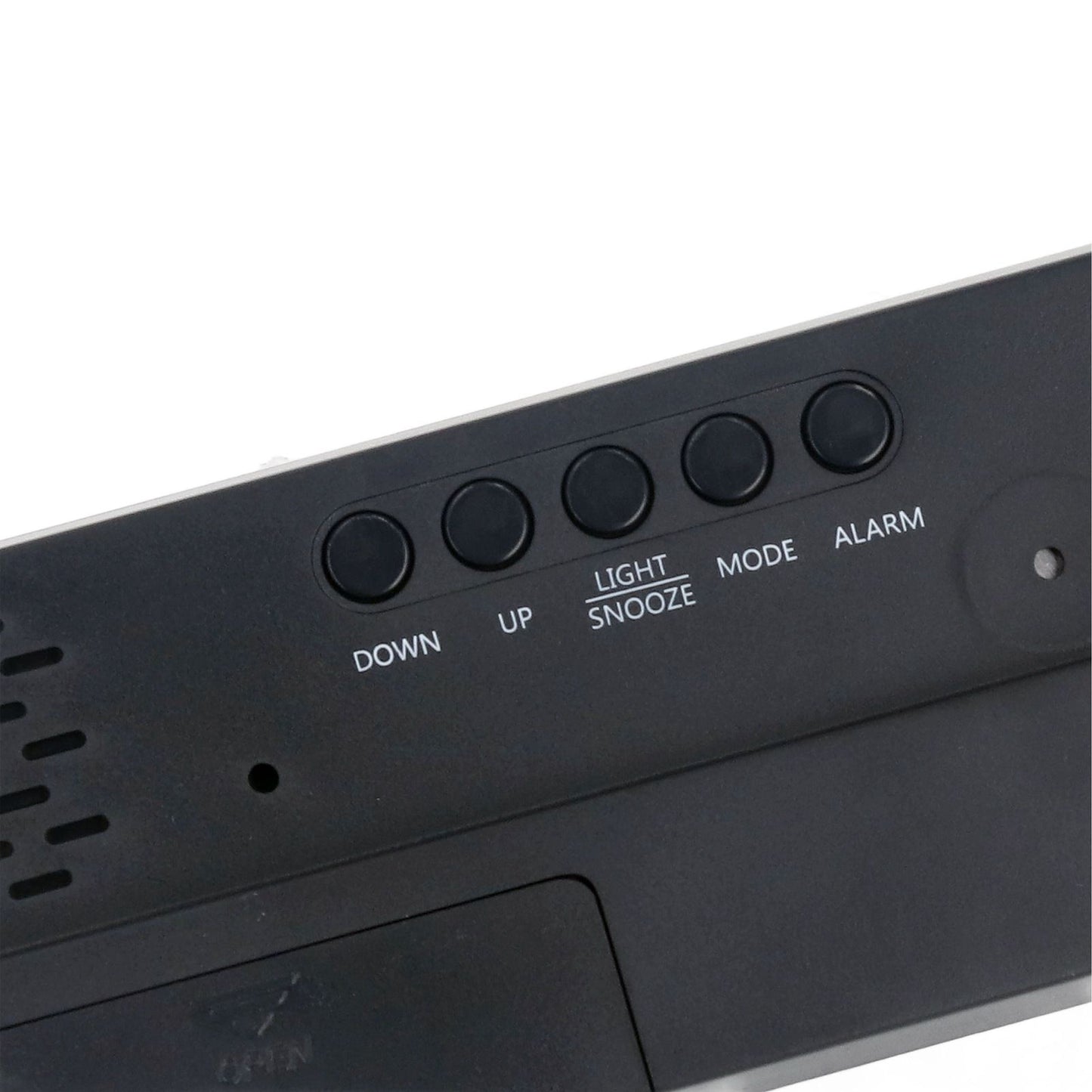 Colorful LED Digital Alarm Clock Large LED Screen Electronic Alarm Clock for Bedside Bedroom 0725 Black Shell Black Face C Style