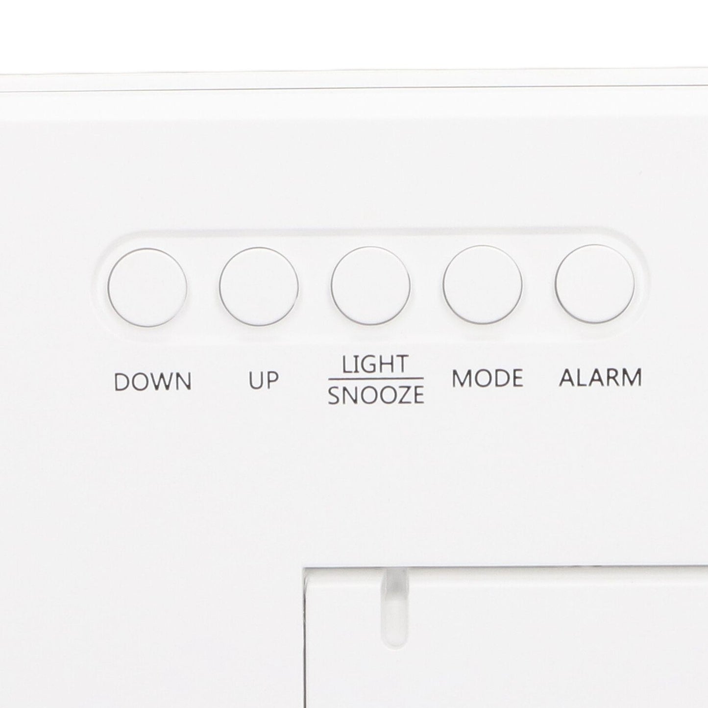 White Digital Alarm Clock with LED Mirror Screen Fashion Electronic Large Screen Clock for Home Bedroom Office