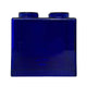Clear Money Saving Bank Building Block Design Rectangular Transparent Coin Saving Box for Kids Boys Girls Blue 8.9x8.9x9.2cm / 3.5x3.5x3.6in