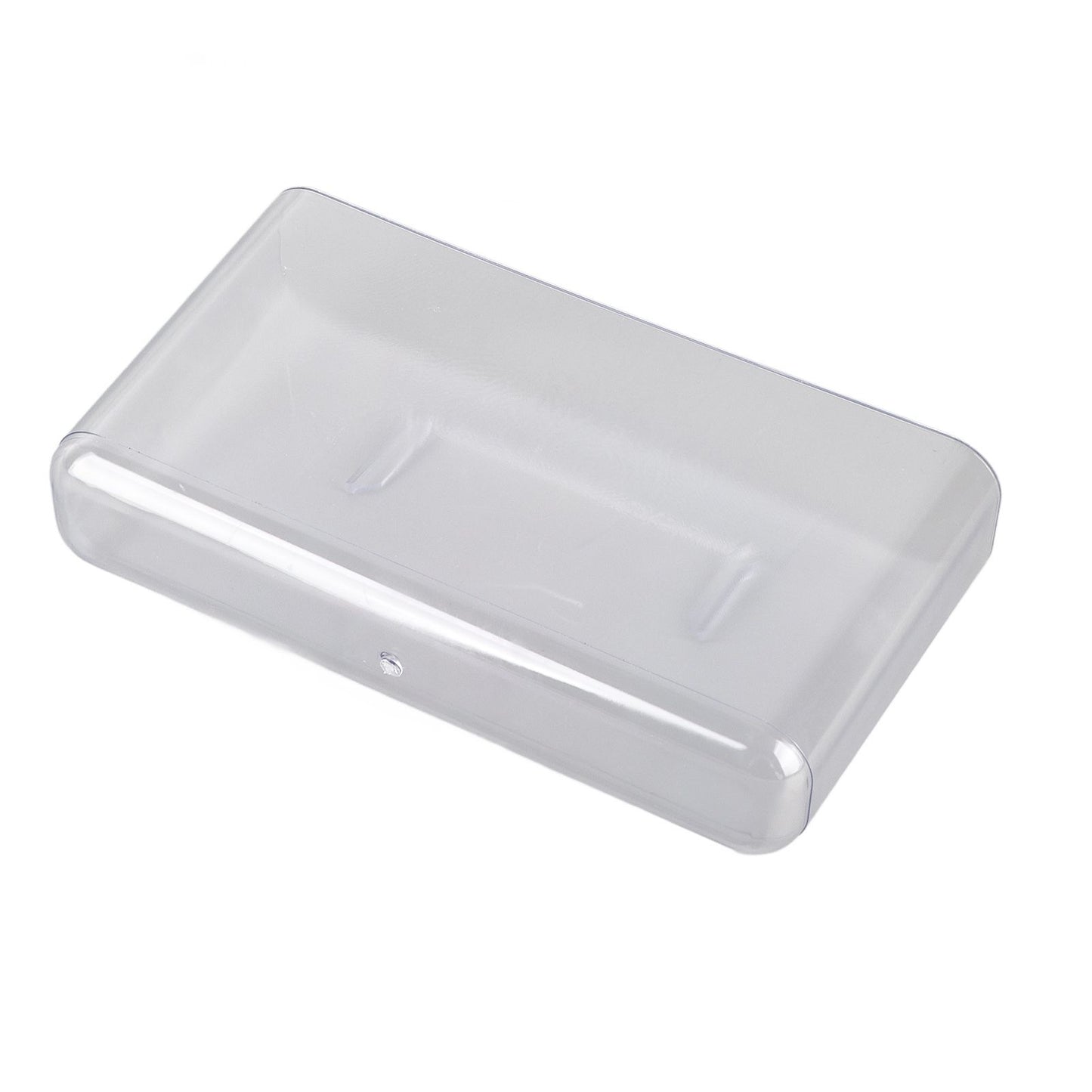 Adhesive Storage Bin Transparent Plastic Wall Mounted Floating Storage Holder Desk Organizer for Bedroom Bathroom L