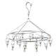 Clothes Drying Hanger Stainless Steel Multi Clip Laundry Drip Hanging Rack for Underwear Socks Hat Round