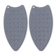 2Pcs Silicone Iron Rest Pad Durable Impact Resistant Heat Resistant Iron Mat for Ironing Boards Irons Gray