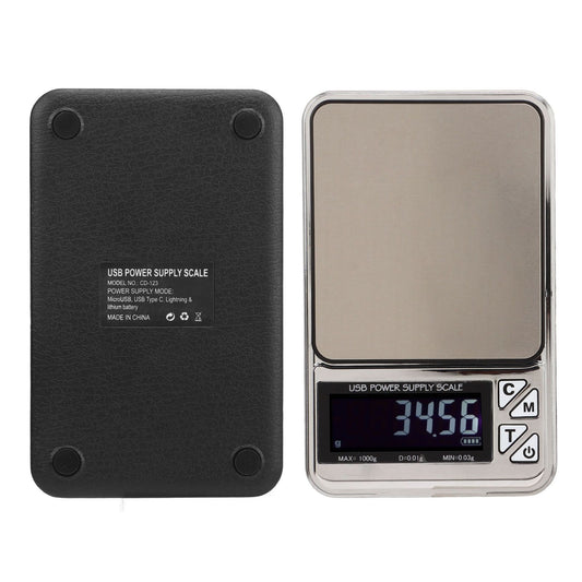 USB Electric Jewelry Flat Weighing Scale Electronic Kitchen Food Coffee Weighing Scale 200mAh