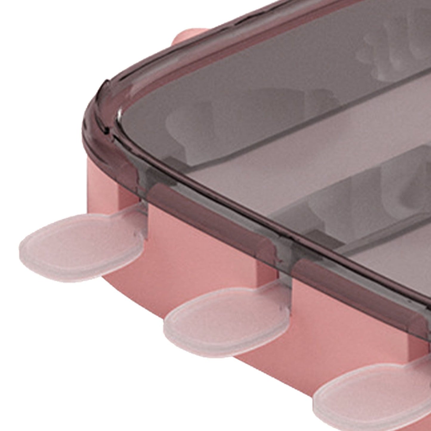 6 Cavities Ice Pop Molds Reusable Silicone Ice Pop Moulds Easy Release Homemade DIY Frozen Ice Cream Mold for Kids Adults Pink