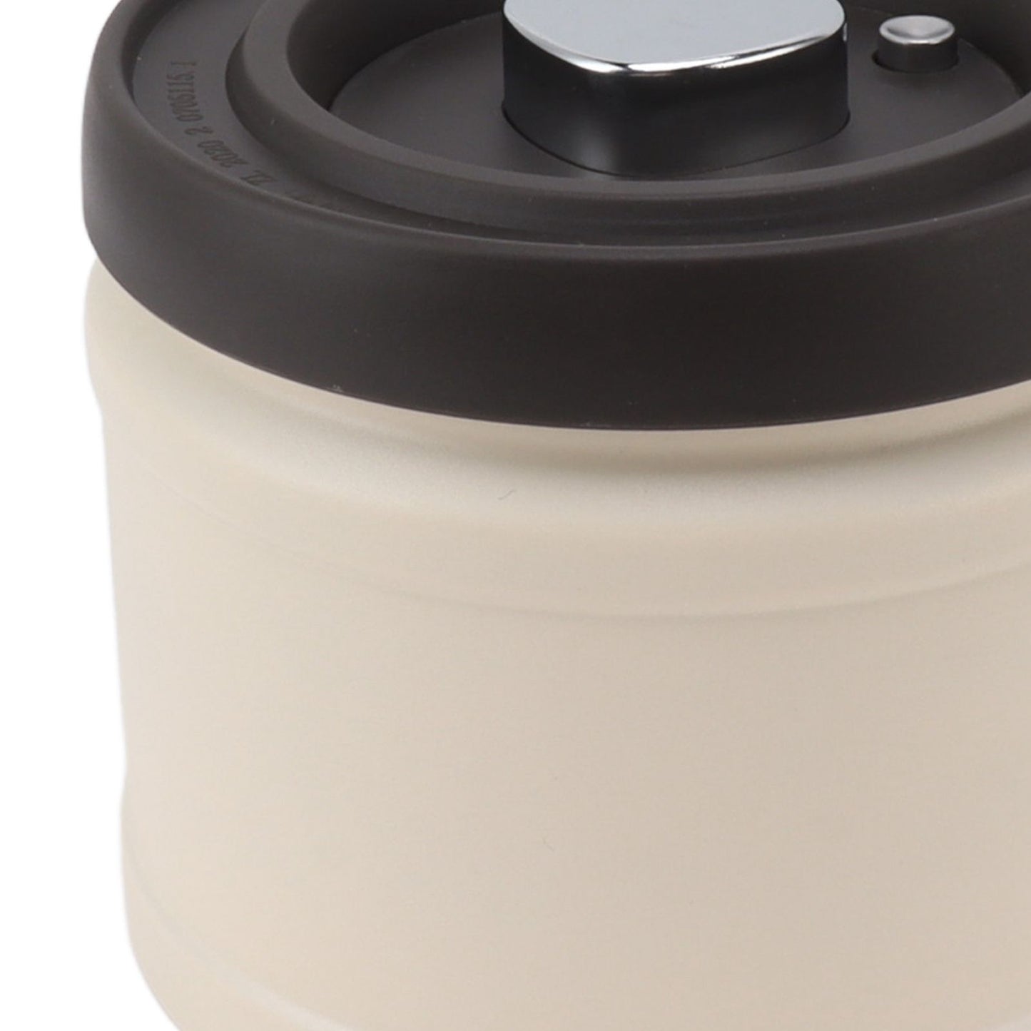 Vacuum Sealed Coffee Container 304 Stainless Steel Press Type Airtight Food Storage Container for Coffee Beans Tea Nuts 1600ML Beige