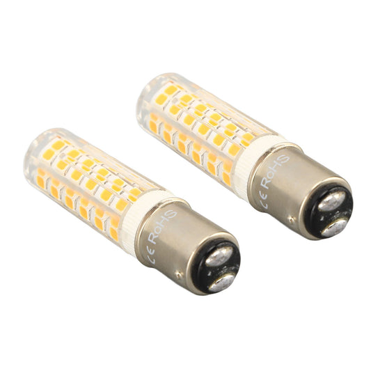 2pcs BA15D Led Bulbs Dimmable 6W Double Contact DC Bayonet Base 540LM 76 LED Warm Light 60W Halogen Bulbs Equivalent 100â130V