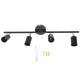 Tracking Lights Ceiling LED 4 60W Adjustable Angle Foldable Matte Black 4 Light Tracking Lighting for Bedroom Hotel 85‑265V