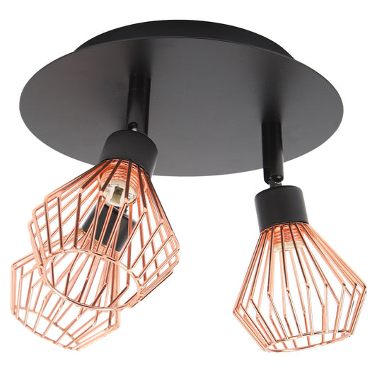 3 Light Fixtures Ceiling Mount Matte Black G9 Bulb Sockets Multi Directional Rotating Light for Farmhouse Hallway 85‑265V