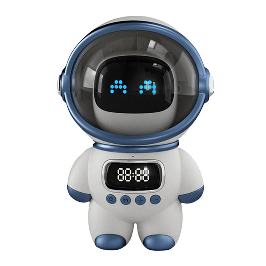The Astronaut Speaker AI Intelligent Voice Bluetooth Speaker Clock Small Night Light Birthday Gift White