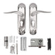 Door Interior Lever Passage Handle with Lock Easy Install Stainless Steel Door Handle for Bedroom Bathroom Closet Home