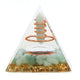 Orgonite Pyramid Crystal Energy Generator 6cm Stone Copper Handmade Pyramid Decor for Positive Energy Meditation