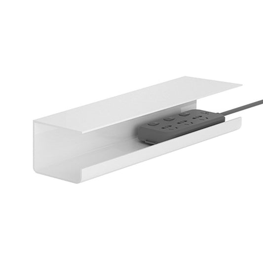 Under Desk Cable Management Tray Reduce Clutter Durability Punch Free Under Desk Power Strip Organizer White