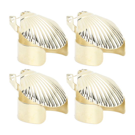 4Pcs Candle Snuffer Candle Extinguisher Metal Shell Pattern Automatic Candle Stopper for Candle Extinguishing Gold