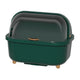 Dish Drying Box Multifunctional Space Saving Dish Drainer with Lid Cover for Kitchen Accessories Green M