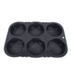 6 Cavity Hamburger Bun Mould Foldable Reusable Bread Mould ‑40℉ to +446℉ Heat Resistance Baking Mould for Kitchen