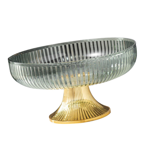 Fruit Plate Multifunctional Plastic Stylish Space Saving Decorative Snack Bowl for Candy Nuts Fruit Green