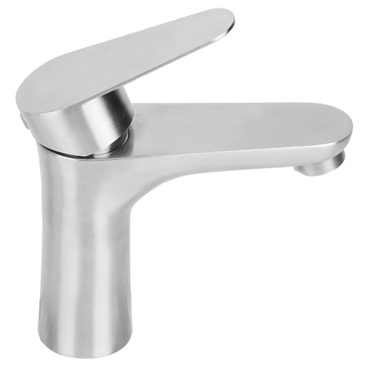 Stainless Steel Hot Cold Faucet Mixer Water Tap Sink Faucet with Single Handle for Bathroom Use