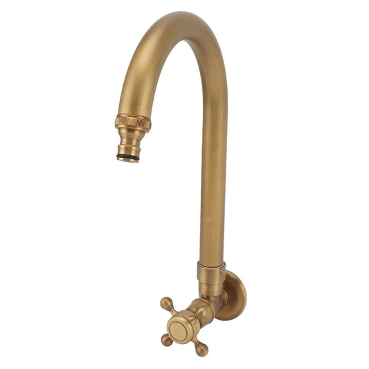 Garden Outdoor Faucet Antique In Wall Frost Crack Prevention 360 Degree Rotation Single Cold Water Faucet Tap Thin Mouth