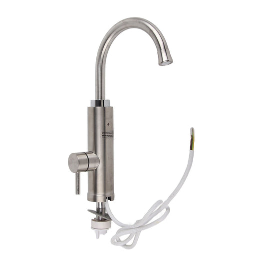 Stainless Steel Electric Water Heater Faucet Instant Tankless Electric Hot Water Heater Faucet for Household Kitchen Cold Hot Dual Use