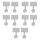 10pcs Sliding Window Security Lock Security Door Stopper Safety Lock Drill Free Install Anti Theft Limit Round Handle Silver