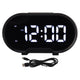 Digital Alarm Clock USB LED Display White Light Mirror Electronic Desktop Clock for Bedroom Living Room Office Black Case