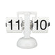 Flip Clock Large Number Battery Powered 304 Stainless Steel Tabletop Retro Flip Clock for Home Office 24 Hours All White