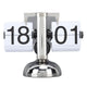 Flip Clock Large Number Battery Powered 304 Stainless Steel Tabletop Retro Flip Clock for Home Office 24 Hours White Page