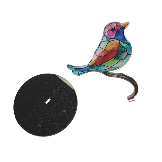 Birds On Branch Ornaments Craft Acrylic Colorful Vivid Flat Animal Statue Decoration for Desktop Office Home 1 Bird