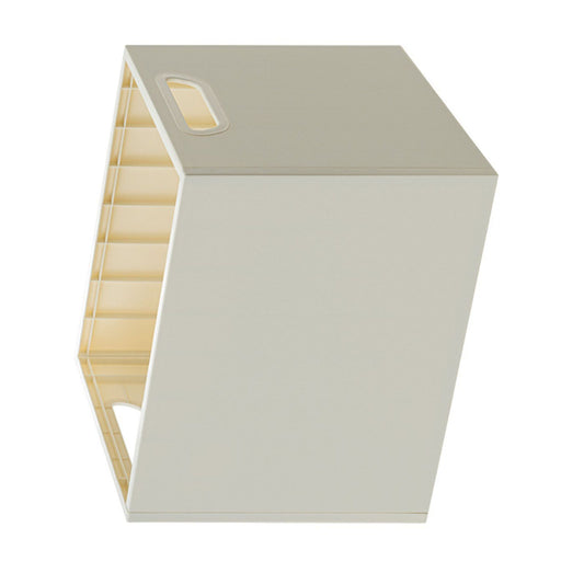 Book Storage Box with Dual Side Handles Stackable 50kg Load Bearing Multifunctional Use File Storage Bins Without Wheel