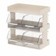 Tea Bag Organizer Office Bar Desktop Tea Bag Coffee Capsule Storage Rack Multilayer Countertop Organizer Cream White 3 Layer 30x17x29.5cm