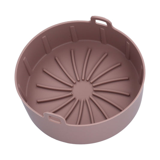 Reusable Silicone Pot Replacement Kitchen Electric Fryer Basket Tray Baking Accessory 20℃220℃(16cm Coffee )