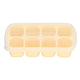 8 Grid Ice Cube Tray with Lid Food Grade Household Ice Cube Mold for Home KitchenYellow