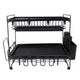 Dish Drying Rack 2 Layer Foldable Versatile Convenient Storage Dish Drainer Rack with Utensil Holder for Home