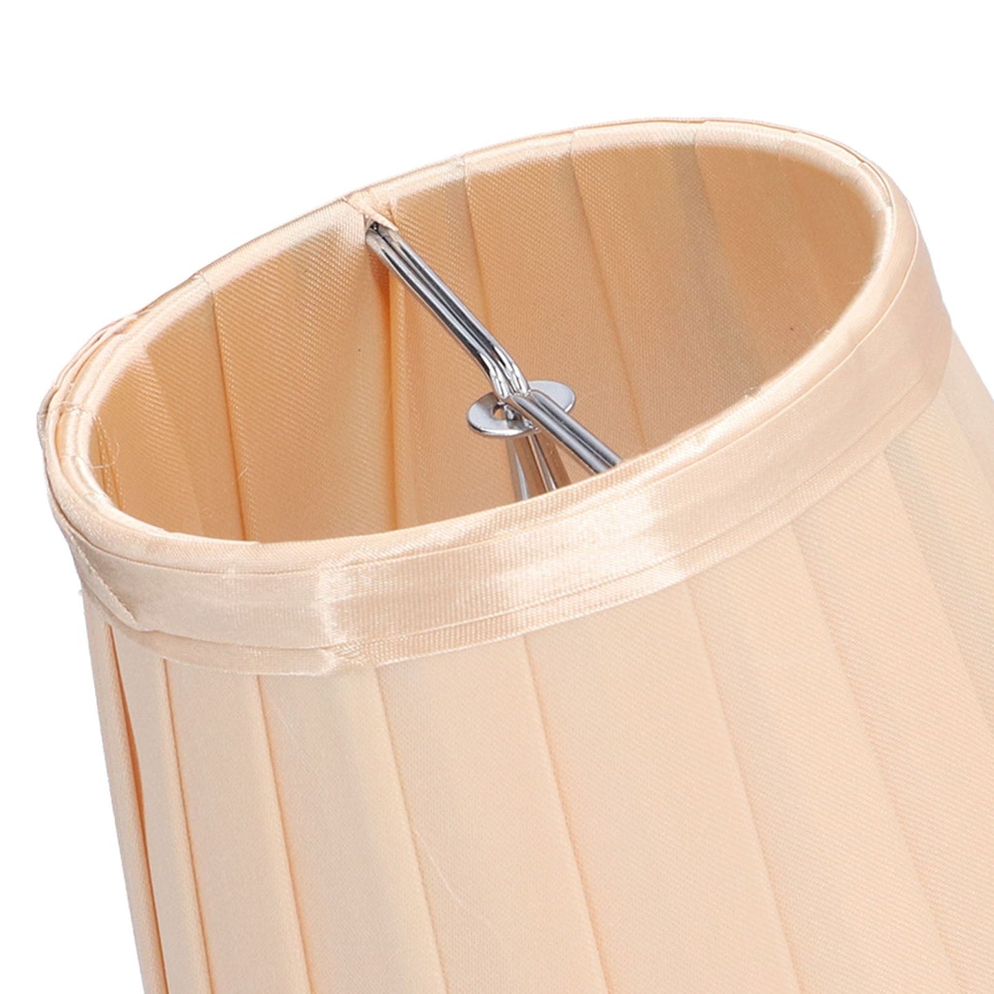 3PCS Cloth Lampshade E14 Clip On Fabric Lamp Cover for Chandelier Wall Lamp Office Home Decor(Light Gold )