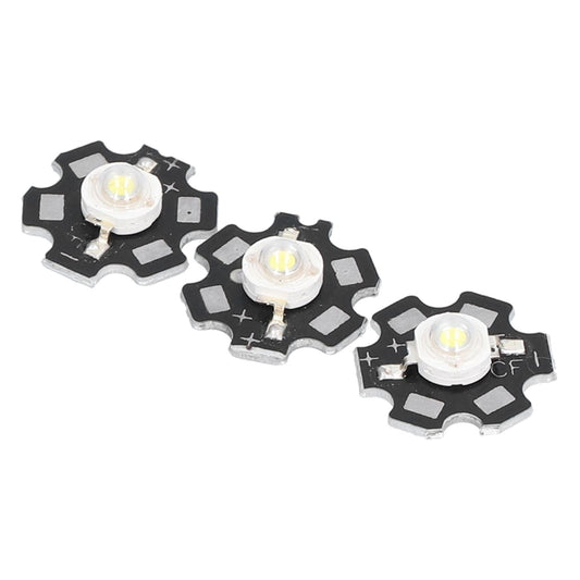 10PCS 1W LED Chip Highlight DIY Light Beads with Aluminum Base 6500k 90lm 20mm White Light