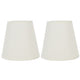 2PCS Fabric Lampshade European Style Clip On Lamp Shade for E14 Screw Chandelier Wall LampPT07 White