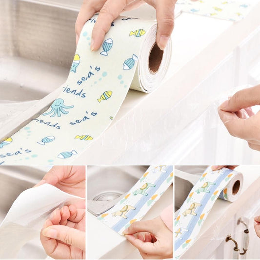 Waterproof Sealing Tape PVC Sink Bath Sealing Strip Tape for Kitchen Bathroom Adhesive Sealing Tape Seam Stickers