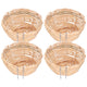 4pcs Bamboo Bird Nest Handmade Weaving Breeding Resting Bird House with Hook for Parrots Canary