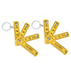 2Pcs ABS Folding Ruler Portable 0.5m Foldable Ruler with Key Ring for Carpentry Laying TilesYellow