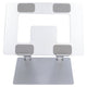 Laptop Stand Collapsible Aluminium Alloy Computer Riser Stand Silver Notebook Support Cooling Holder for Laptop Within 18in
