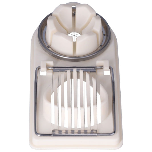 Egg Cutter Household Stainless Steel Wire Egg Cutter Safe Easy to Operate for Hard Boiled EggsWhite