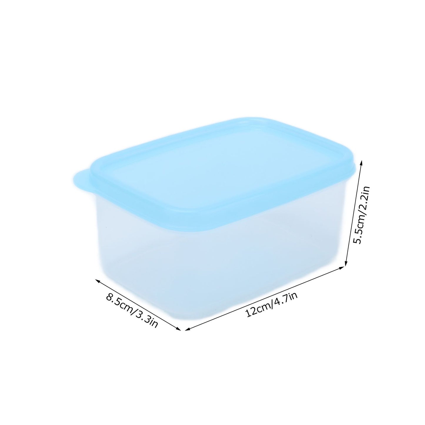 5Pcs Small Food Container Blue Heat Resistant Reusable Mini Airtight Multifunctional Food Box