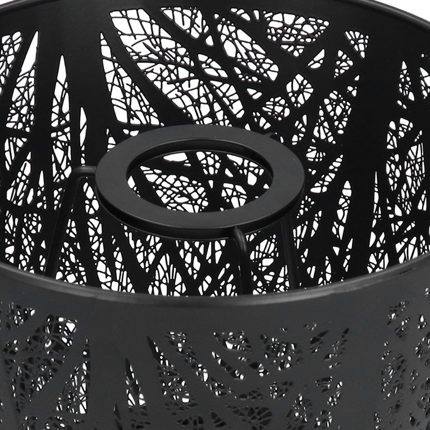 Wrought Iron Lampshade Carved Forest Tree Shaped E27 Mini Lamp Shade for Table Lamp Bedroom Bedside DecorBlack