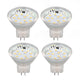 4PCS MR11 12LED Light Bulb 2W 300LM Spot Light Bulb Double Pin Base Landscape Light BulbWarm White 3000K