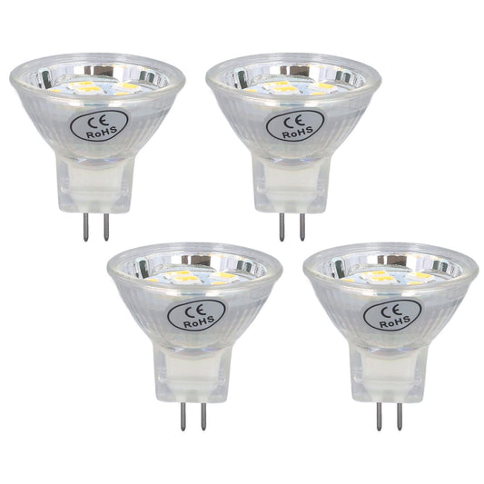 4Pcs MR11 LED Bulb 3W 300lm Bulb with 9 Beads Double Pin Base for Spotlight Landscape LampWarm White Light