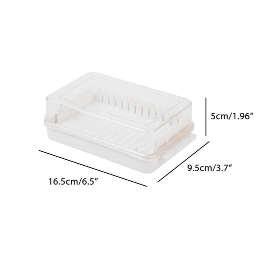 Butter Dish with Lid for Countertop Plastic Butter Keeper and Cutting Slot for Dividing and Storing Butter Container