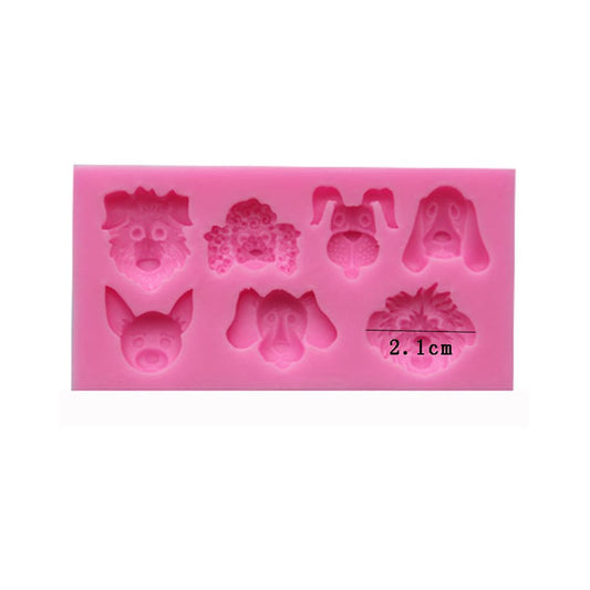 Chocolate Molds Cartoon Dog Candy Molds Cake Mold Silicone Baking Mold Fondant Mold for Home Kitchen DIY Baking Tools